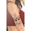 6 Sheets Temporary Butterfly Tattoo Moon Tattoo Lotus Flowers Tattoos