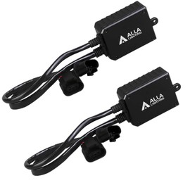 Alla Lighting 9008 H13 LED Decoder Bulbs Anti-Flicking Warning Error Canceller Capacitor Kit Harness Direct Plug-N-Play