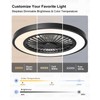 Ceiling Fans with Lights and Remote, 22 Inch Enclosed Bladeless