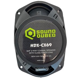 Soundqubed HDX Series Coaxial Speakers, Pair of 6x9” 2-Way Car Audio Speakers, 360 Watts Max Power for Clear, Powerful Sound, Car Door Speaker, Heavy Duty, Grill Included, 120W RMS, Black