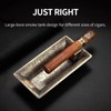 Stainless Steel Cigar Ashtray with Unbreakable Wide Ring Caliber Holder
