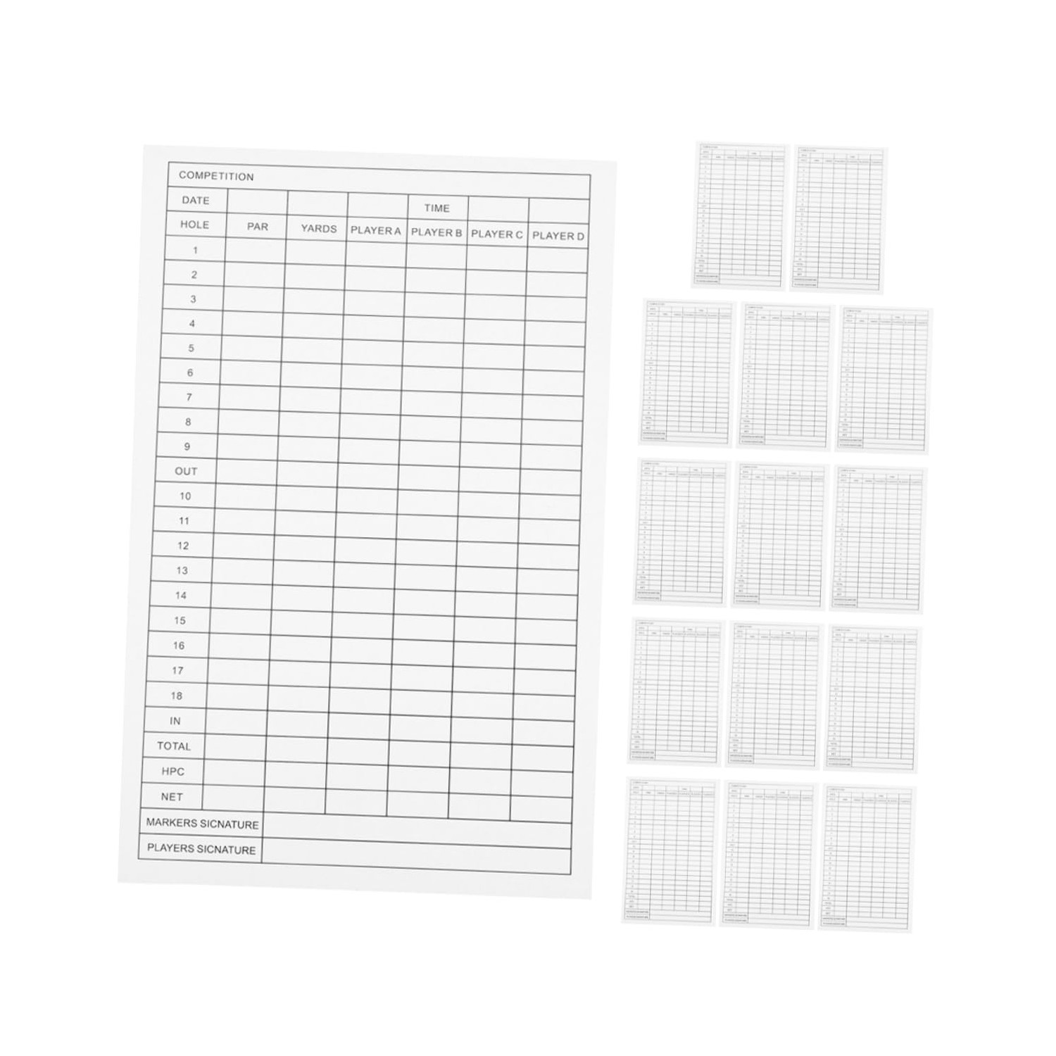 Outanaya 15pcs Golf Scorecard Golf Score Scorecards Organizer Club ...