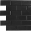 Dundee Deco Black Faux Bricks PVC 3D Wall Panel, 3.2