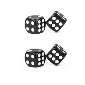 [Pack of 4] Tavla Zarı Tavla Dice Backgammon Dice - Tavla Zari 8 mm or 10 mm - Tavli - Tavola Reale - Tables Reales (10 mm Rounded)