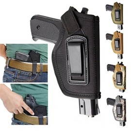 Nexxxly Hip Holster, Handgun, Holster, Gun Case, Survival Game, Military, Nylon, Tactical, Fits Small Handguns, Right Handed (Black)