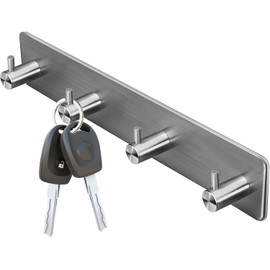 Wapodeai Wall Hooks for Hanging - 4 Hooks, Suitable for Office, Foyer, Kitchen, Hallway.