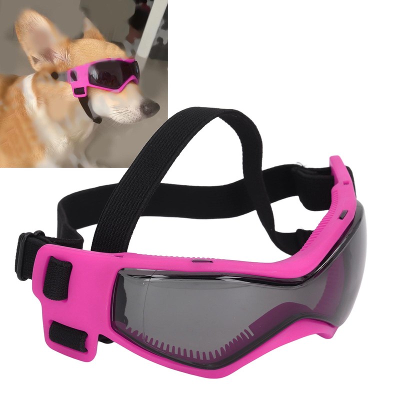 Dog Goggles UV Protection Adjustable Strap Soft Frame Waterproof Anti