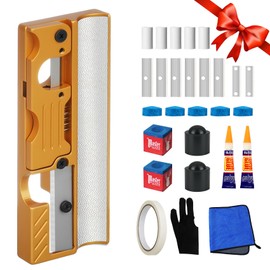 Bvrocio 11-in-1 Aluminum Alloy Pool Cue Tip Shaper - All-in-One Pool Stick Tips Replacement & Maintenance Tool for Billiards Players (Yellow)