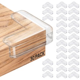 walquan 30 Pack Baby Corner Protector Guards, Clear Furniture Desk Corner Protectors & Edge Safety Bumpers Cushion for Table Edges & Sharp Corners, Kid Baby Proofing (L-Shape)