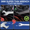 SPEEDWOX 8pcs Slim Wrench Set Ultra Thin Open End Wrench