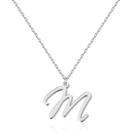 UMAGICBOX Custom Letter Jewelry with Cursive Script Font - Stainless Steel Necklace for Women, Bridal Party, and Maid of Honor