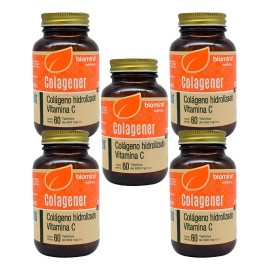 Pack5 Colagener Colágeno Hidrolizado + Vitamina C 60 Tableta