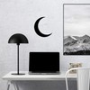 Transparent Decal Stickers of Crescent Moon Silhouette Symbol Icon (Black)
