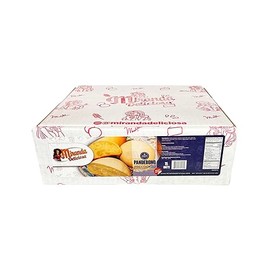 Miranda Deliciosa Traditional Colombian cheese bread Pandebono, made with cheese and two kinds of flour; tapioca flour (cassava or yuca starch) and cornmeal. 1 Box, 15 Units