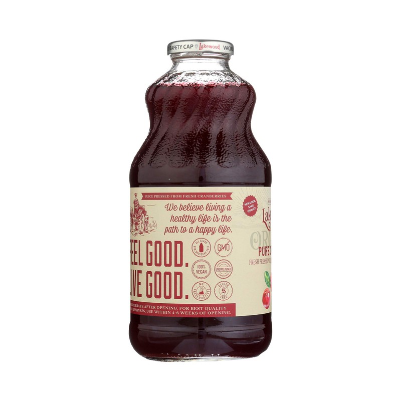 Lakewood Organic Cranberry Juice, 32 Fl Oz