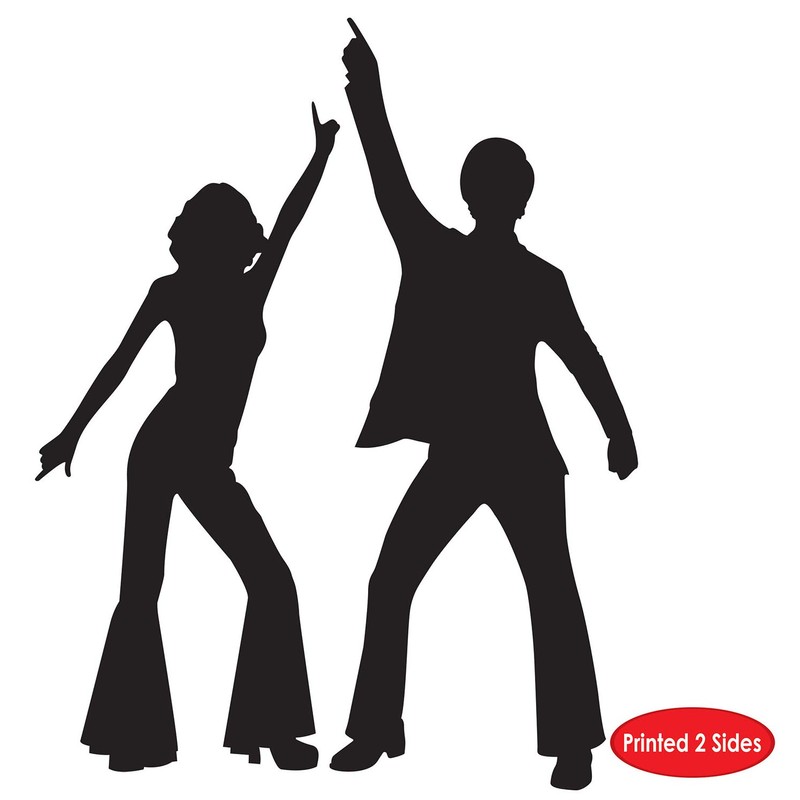 Beistle Disco Silhouettes, 32.75" and 36.5", Black, 54618, 32.75" x