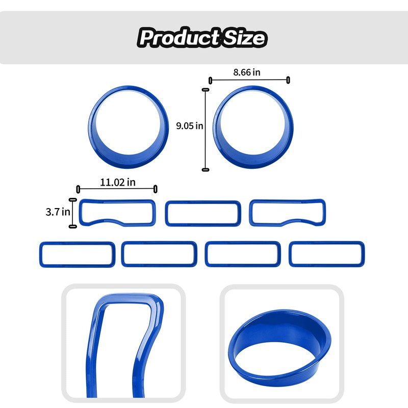 JeCar Grill Inserts for Jeep Wrangler JL JLU 2024+ Grill