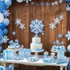 32Pcs Snowflake Gift Paper Bags with Stickers, Snowflake Candy Treat