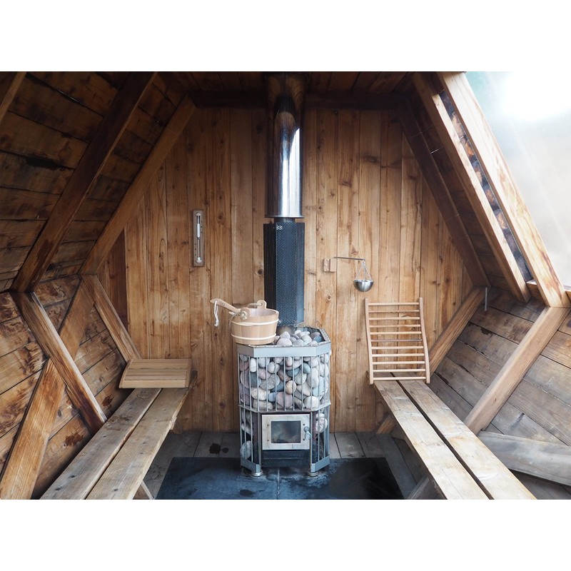 HSE Deluxe Cedar Wall-Mounted Rotating Sauna Sand Timer (15 Minutes,