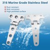 316 Stainless Steel Boat Hatch Hinges,4inchx 2inch (100 X 50