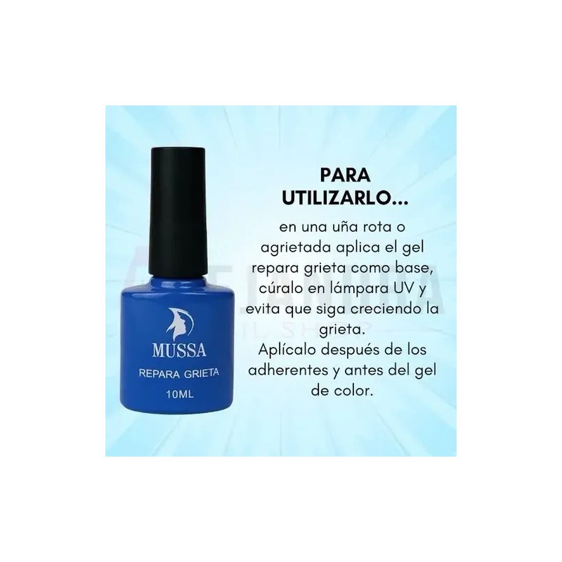 Gel Para Uñas Reparador De Grietas Y Fortalecedor Mussa 10ml