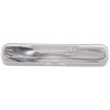 Takakuwa Metal Lunch Spoon with Case, Leaf, White, Set of