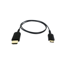 Hyper HyperThin Thinnest and Flexible Mini HDMI to HDMI Cable, 0.8m, Black