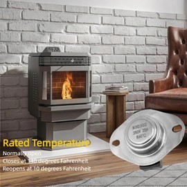 80599 & 80601 Low/High Temp Limit Switch Snap Disc Replacement for Vogelzang VG5790 VG5770, USSC 5660 5660E, Ashley AP5660L AP5710, King Pellet Stoves - OEM Thermodisc Sensor with Manual Reset