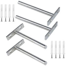 4 Pcs 4Inch Floating Shelf Bracket Heavy Duty Hidden Shelf Brackets for Wall Mounted Decoration Cabinet Furniture Shelf Support