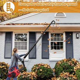 Glosaie Universal Gutter Cleaning Tools, Enhanced Leaf Blower Attachment