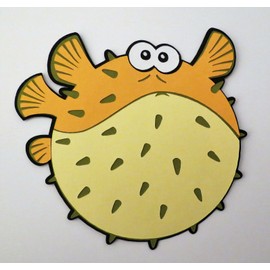Finding Nemo Bloat Pufferfish Die Cut Paper Piecing  Scrapbook Embellishment