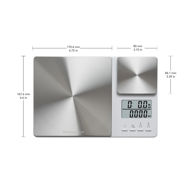 KitchenAid KQ909 Dual Platform Digital Kitchen and Food Scale, 11