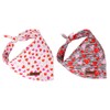 Lionet Paws Valentine's Dog Bandanas 2 Pack, Black and White