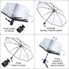 Dry Sky Umbrella Co. Clear, Windproof Travel Umbrella for Rain