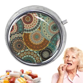 Portable Pill Organizer - 3 Compartments Travel Pill Organizer - Compact Medication Container, Supplement Storage for Family Friends