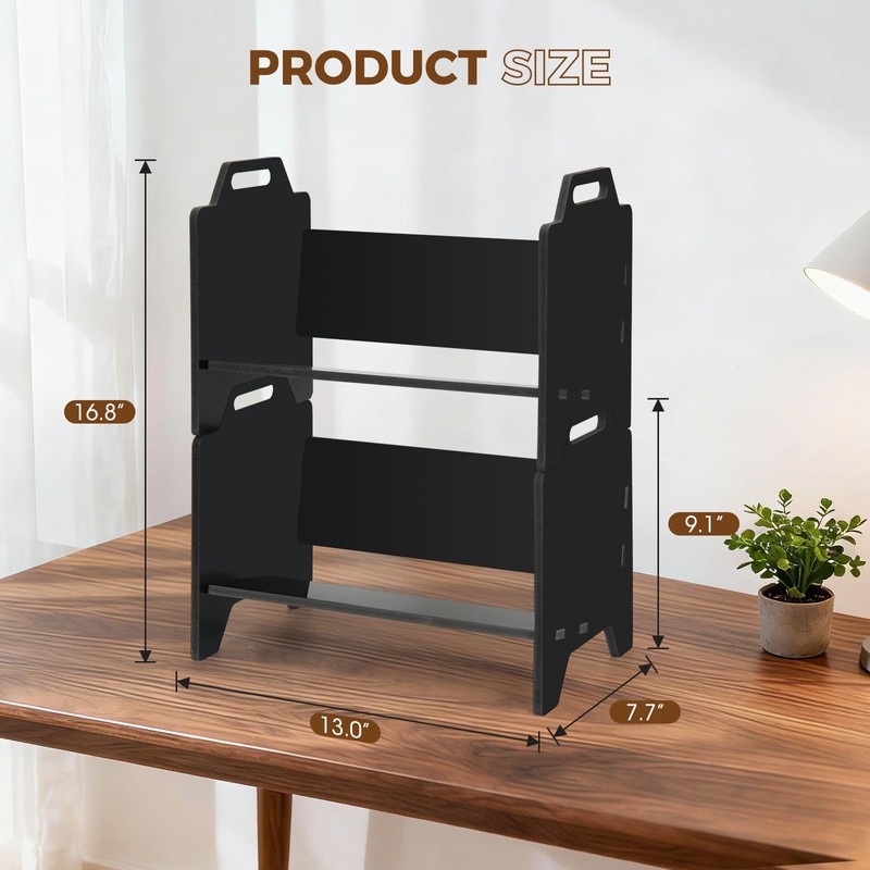 2 Pack Stackable CD Holder Organizer Rack, CD Storage Tower