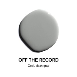 BACKDROP | Premium Exterior Paint | Standard Semi Matte, Low Sheen Finish | Self-Priming, Low VOC, Green Wise Certified | OFF THE RECORD - Cool, clean gray | 0.5 Gallon