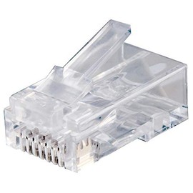 Single RJ45 Connector CAT6 UTP 100PK Modular and Ethernet Connectors 100 Pack | EZ-C6 UTP