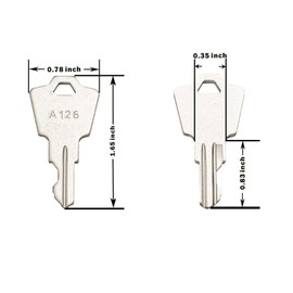 A126 Ignition Keys, 10Pcs A126 Keys Replacement for Linear, Pride, GoGo, Elite, AK-11, MDKP, AKR-1,Pride Mobility Scoote, Compatible ELEDIS Switch Start Key