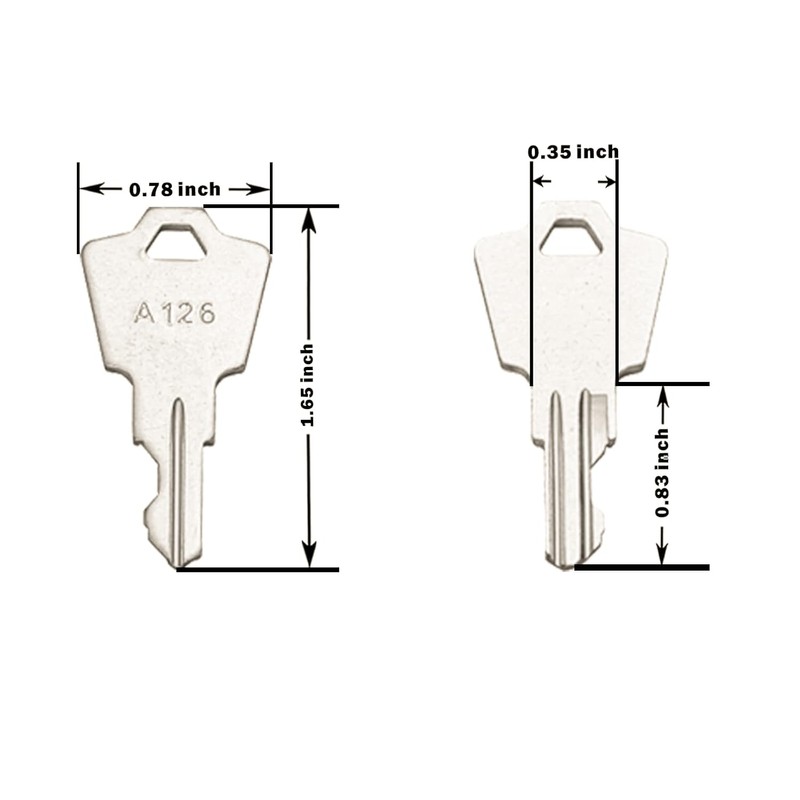 A126 Ignition Keys, 10Pcs A126 Keys Replacement for Linear, Pride,