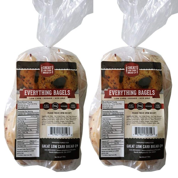 2 Pack Value: Everything Bagel, Great Low Carb Bread Co.