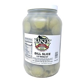 Kaiser Dill Slice Pickles 3/16" Krinkle Cut Gallon Jar