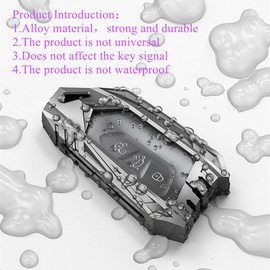 Avgardcat alloy Compatible Key fob Cover for Volkswagen vw 2020 2023 ID4 ID3 Golf MK8 GTI Golf 8 Seat Leon MK4 Seat Tarraco Seat Ateca Skoda Octavia accessories 3/4/5 buttons(B-gun color)