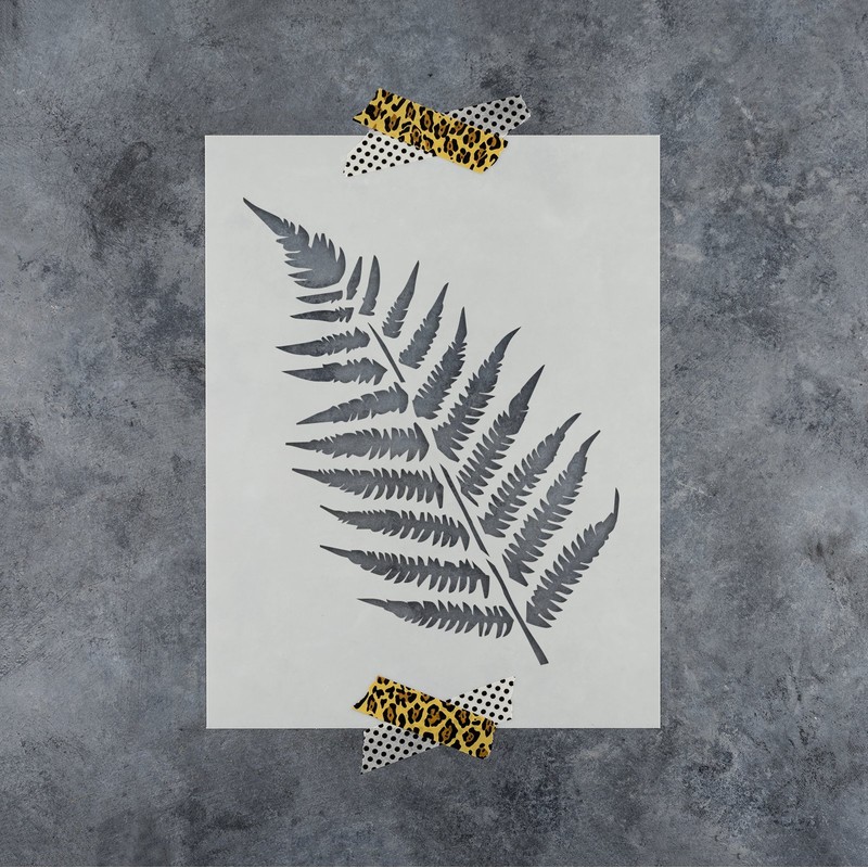 Ferns Stencil Template for Walls and Crafts - Reusable Stencils