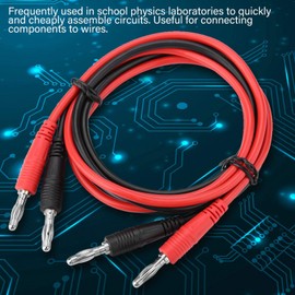 For Cable Banana Plug 4 mm Banana Test Cable Electronic Test Leads Kit Banana Plug Cable Test P1041 2 Pieces 4 mm Banana Plug to Banana Plug Test Cable Multimeter Test Cable