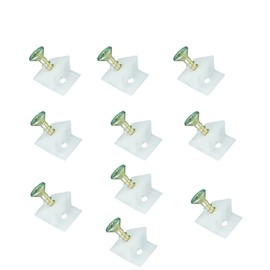 Pack of 100 Drawer Wedges, 3 Sizes Back Wall Connector, Cabinet Back Wall for Sagging Drawer Floors, Plastic Wedge Back Wall Holder with Screws + Screws