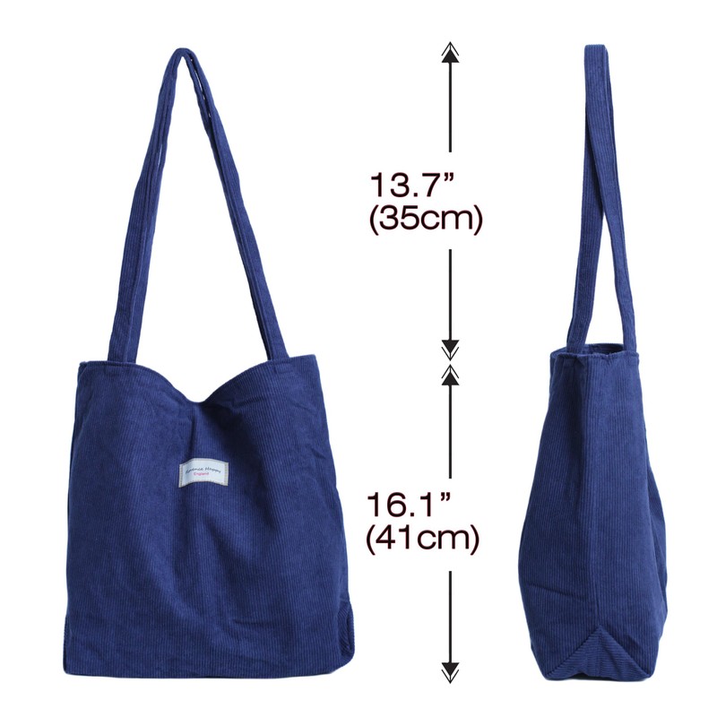 Florence Happy @ England Cambridge ElChic-Thicken Corduroy Tote Bag with