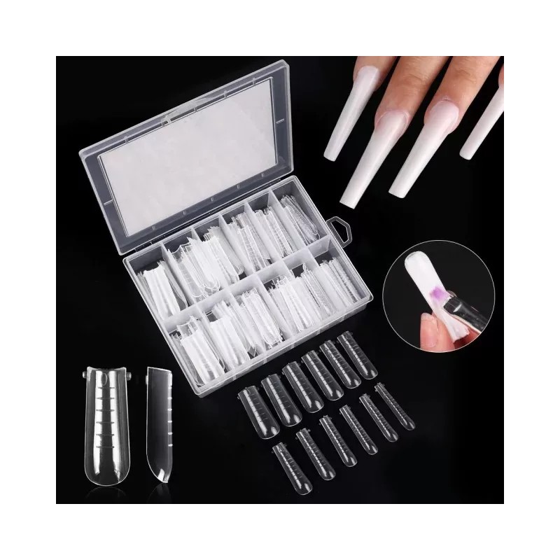 KLZ Tips Molde Dual System Coffin Curva C Xxl Polygel