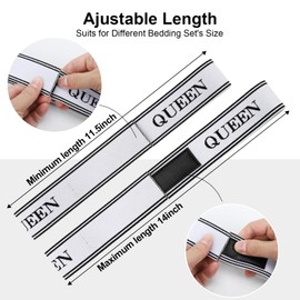 BROPGOD 8 Pcs Bed Sheet Organizer Bands with Velcro-Adjustable Sheet Organizers and Storage Label Bands for Linen Closet-Elastic Bedding Sheet Keeper Straps for Bedsheet Sets (Mix 8PCs)