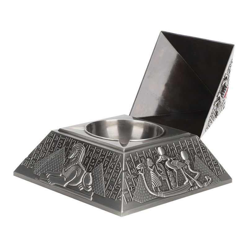 Metal Ashtray Innovative Decor Gifts Smoking Set Egyptian Pharaoh Pyramid